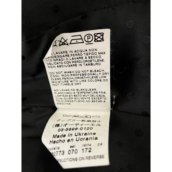 Max Mara Weekend Black Virgin Wool Coat Women's 10 Double Breast Peacoat Ukraine - Picture 13 of 14